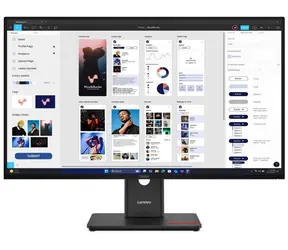 31.5" Lenovo ThinkVision T32UD-40 černá / IPS / 3840x2160 / 4ms / 1500:1 / 350cd-m2 / DP+HDMI / LAN / Pivot / VESA