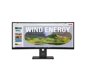 34" Lenovo ThinkVision T34WD-40 MC60 / VA / prohnutý / 3440 x 1440 / 21:9 / 6 ms / 3000:1 / 300cd-m2 / HDMI / DP