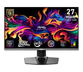 26.5" MSI MAG 272QP X50 černá / QHD / QD-OLED / 16:9 / 0.03ms / 1500000:1 / 500cd-m2 / HDMI+DP+USB-C / VESA