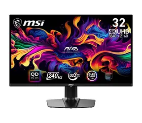 31.5" MSI MAG 321UPX QD-OLED černá / 3840 × 2160 / OLED / 16:9 / 0.03ms / 1:5M:1 / 250cd-m2 / HDMI + DP / VESA