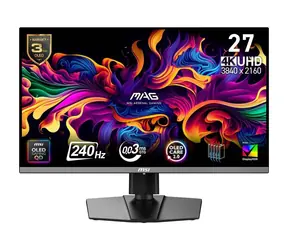 26.5" MSI MAG 272UP QD-OLED X24 černá / 4K / QD-OLED / 16:9 / 0.03ms / 1500000:1 / 250cd-m2 / HDMI+DP+USB-C / VESA
