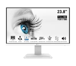 23.8" MSI PRO MP243XW bílá / LED / 1920 x 1080 / IPS / 16:9 / 4ms / 1000:1 / HDMI+DP / VESA