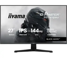 27" IIYAMA G-Master G2741QSU-B1 černá / LED / IPS / 2560 x 1440 / 16:9 / 1 ms / 1500:1 / 350cd-m2 / VESA