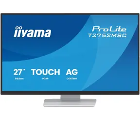 27" IIYAMA ProLite T2752MSC-W1AG bílá / LED / IPS Touch / 1920 x 1080 / 16:9 / 5 ms / 1000:1 / 400cd-m2 / VESA