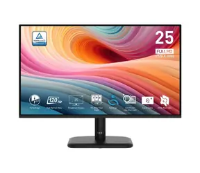 24.5" MSI PRO MP251L E2 černá / 1920 x 1080 / IPS / 16:9 /  1ms / 1000:1 / 250cd-m2 / HDMI+DP / VESA