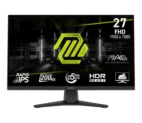 27" MSI MAG 272F černá / FHD / IPS / 16:9 / 0.5ms / 1000:1 / 300cd-m2 / HDMI+DP / VESA