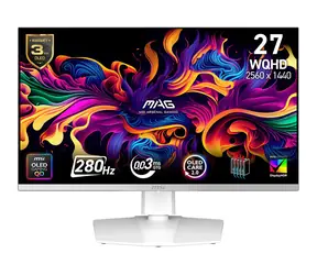 26.5" MSI MAG 272QPWDE QD-OLED X28 bílá / WQHD / IPS / 16:9 / 0.03ms / 1500000:1 / 250cd-m2 / HDMI+DP+USB-C / VESA