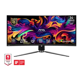 34.18" MSI MAG 341CQPDE QD-OLED černá / UWQHD / QD-OLED / 21:9 / 0.03ms / 1500000:1 / 1000cd-m2 / HDMI+DP+USB-A+USB-B+US