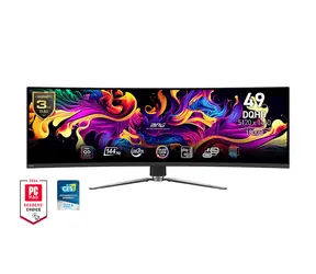 49" MSI MPG 491CQPDE QD-OLED černá / DQHD / QD-OLED / 32:9 / 0.03ms / 1500000:1 / 1000cd-m2 / HDMI+DP+USB-A+USB-C / VESA