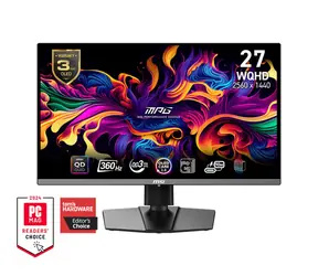 26.5" MSI MPG 271QRXDE QD-OLED černá / WQHD / QD-OLED / 16:9 / 0.03ms / 1500000:1 / 1000cd-m2 / HDMI+DP+USB-C / VESA