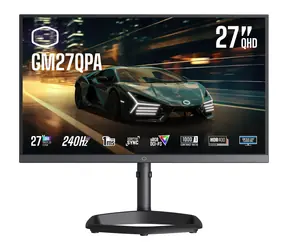27" Cooler Master GM27QPA černá / IPS / 2560x1440 / 240 Hz / 350cd-m2 / 1000:1 / 1ms / 2x HDMI / 1x DP / VESA