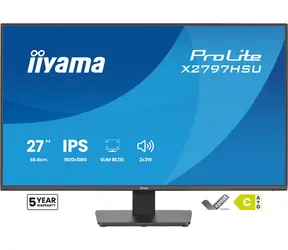 27" IIYAMA ProLite X2797HSU-B1 černá / LED / IPS / 1920 x 1080 / 16:9 / 4 ms / 1500:1 / 350cd-m2 / VESA