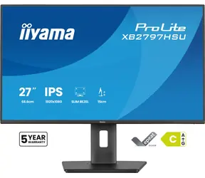 27" IIYAMA ProLite XB2797HSU-B1 černá / LED / IPS / 1920 x 1080 / 16:9 / 4 ms / 1500:1 / 350cd-m2 / VESA