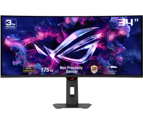 34" ASUS XG34WCDG černá / VA / 3440 x 1440 / 21:9 / 0.03ms / 1500000:1 / 250cd-m2 / DP+HDMI+USB-C / VESA
