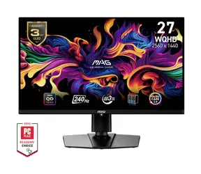 26.5" MSI MAG 271QPXDE QD-OLED E2 černá / 2560x1440 / 16:9 / 0.03ms / 1500000:1 / 250cd-m2 / HDMI+DP / VESA