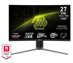 27" MSI MAG 276CPXF černá / VA / 1920x1080 / 16:9 / 0.5ms / 4000:1 / 300cd-m2 / DP + HDMI / VESA