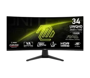 34" MSI MAG 346CQ černá / VA / 3440 x 1440 / 21:9 / 1ms / 4000:1 / 300cd-m2 / DP + HDMI / VESA