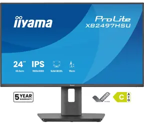 23.8" IIYAMA ProLite XB2497HSU-B1 černá / LED / IPS / 1920 x 1080 / 16:9 / 4 ms / 1500:1 / 350cd-m2 / VESA