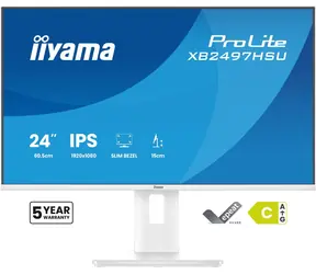 23.8" IIYAMA ProLite XB2497HSU-W1 bílá / LED / IPS / 1920 x 1080 / 16:9 / 4 ms / 1500:1 / 350cd-m2 / VESA