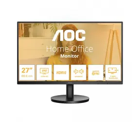27" AOC U27B3A černá / IPS / 3840x2160 / 16:9 / 4ms / 1000:1 / 350cd-m2 / HDMI + DP / VESA