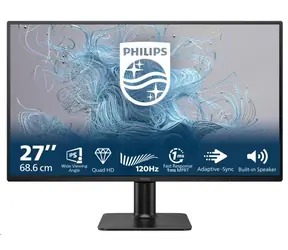 27" PHILIPS 27E2N2500/00 černá / LED / 2560 x 1440 / 120Hz / 4ms / 300cd / HDMI / DP / VESA 