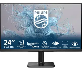 23.8" PHILIPS 24E2N1100LB/00 černá / VA / 1920 x 1080 / 100Hz / 1ms / 250cd / HDMI / VGA / VESA