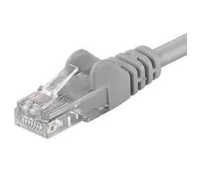 PremiumCord Patch kabel UTP RJ45-RJ45 level 5e 0.1m šedá