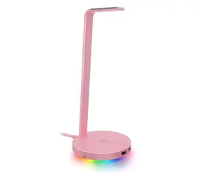 Razer Base Station Chroma Stojánek na sluchátka růžová / 2xUSB / 3.mm jack / RGB LED