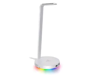 Razer Base Station Chroma - držák sluchátek bílá / 2xUSB / 3.mm jack / RGB LED