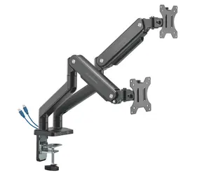 ULTRADESK Branch Double černá / Držák pro 2 monitory / až 20kg / 17" až 32" / VESA 75x75 & 100x100