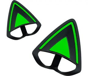Razer Kitty Ears černo-zelená / kočičí uši na sluchátka