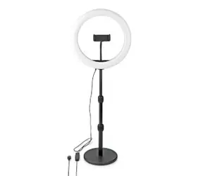 Nedis Kruhové Světlo černá / 10 inch / 120 LED's / 2700 - 6700 K / Desktop