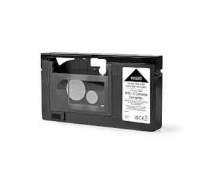 Nedis VHS Převodník černá / Konverze: VHS-C na VHS / Plug and play 