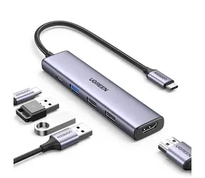 UGREEN 15495 USB-C Multifunkční adaptér / 3x USB-A / 1x USB-C / 1x HDMI