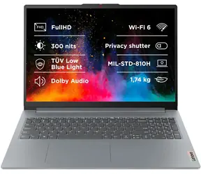 Lenovo IdeaPad Slim 3 16ABR8 šedá / 16" WUXGA / AMD Ryzen 7 5825U / 16GB / 1TB SSD / AMD Radeon / W11H