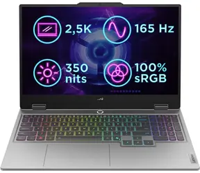 Lenovo LOQ 15IRX10 šedá / 15.6" WQHD / Intel Core i7-13700HX / 32GB / 1TB SSD / RTX 5060 8GB / Bez OS