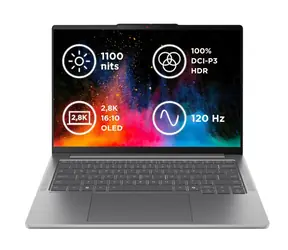 Lenovo IdeaPad Pro 5 14AKP10 šedá / 14" 2.8K / AMD Ryzen AI 5 340 / 24GB / 512GB SSD / AMD Radeon / W11H
