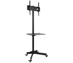 Techly Mobilní stojan pro TV LCD|LED|Plazma 23"-55" 25kg / VESA / sklopný / police / černá