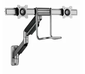 Gembird MA-WA2-02 Nástěnný držák pro 2 monitory do 32" / standarty VESA 75x75 & 100x100 / na zeď / nosnost 8 kg