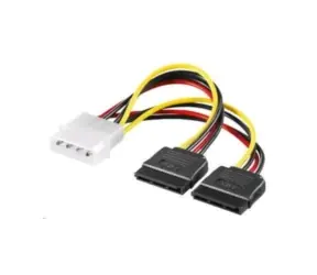 Gembird napájecí kabel SATA / 15cm / 1x 5,25 na 2xSATA