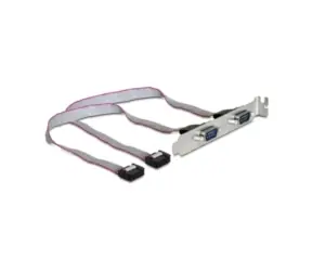 Delock záslepka s 2x sériovým portem / DB-9 / 27cm