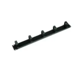 19" vyvazovací panel 1U 5x plast.úchytka,  černá