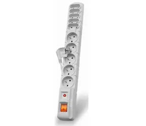 Acar S10 1.5m kabel / 5+5 zásuvek / přepěťová ochrana / bílá