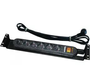 CONTEG Panel napájecí,6x230V,19",2U přepěťová ochrana