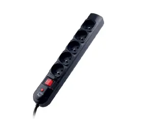 Tracer PowerGuard přepěťová ochrana 1.8m / 5 zásuvek / černá