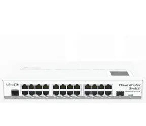 MikroTik CRS125-24G-1S-IN / Cloud Router Switch / Atheros AR9344 CPU / 128MB RAM / 24xGigabit LAN / 1xSFP / RouterOS L5 / LCDpanel
