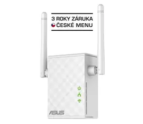 ASUS RP-N12 / WiFi repeater a multimediální most, 802.11n až 300 Mbps, WPS, 1x LAN, Roaming assist 