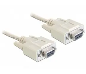 DeLock sériový kable Null modem 9 pin samice/samice / 5 m