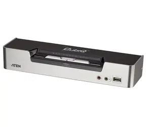 ATEN CS1642A / 2-port DVI Dual View USB 2.0 KVMP Switch / 2.1 Surround Sound