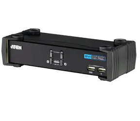 ATEN CS1762A / 2-Port DVI USB 2.0 KVMP Switch / 2x DVI-D Cables / 2-port Hub / Audio